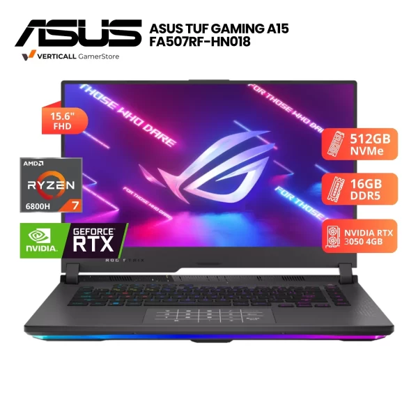 LAPTOP ASUS ROG STRIX G513RC-EH71 RYZEN 7-6800HS, RTX 3050 4GB, 16GB DDR5, 512GB SSD, 15.6" FHD 144HZ
