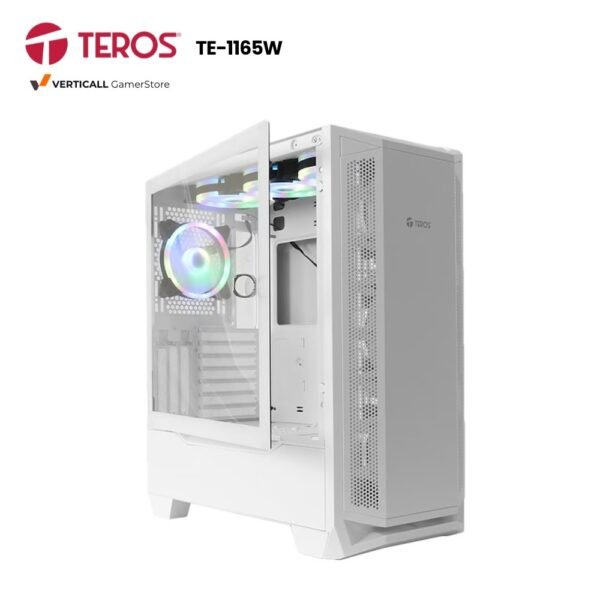 CASE TEROS TE-1165W, S/N FUENTE, VIDRIO TEMPLADO