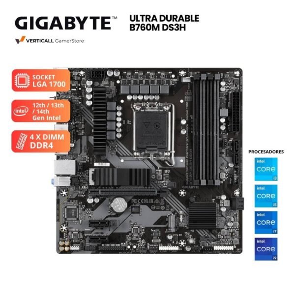 PLACA GIGABYTE H610M H ULTRA DURABLE, SOCKET LGA 1700, DDR4