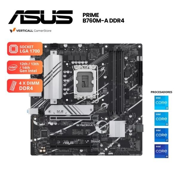 PLACA ASUS PRIME B760M-A, SOCKET LGA 1700, DDR4