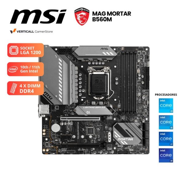 PLACA MSI MAG B560M MORTAR, SOCKET LGA 1200, DDR4