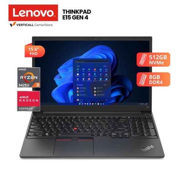LAPTOP LENOVO THINKPAD E15 GEN 4 RYZEN 3-5425U, 8GB DDR4, 512GB SSD, 15.6″ FHD