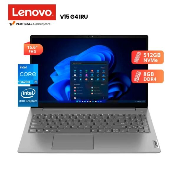 LAPTOP LENOVO V15 G4 IRU CORE I5-13420H, 8GB DDR4, 512GB SSD, 15.6″ FHD, INTEL UHD GRAPHICS, 15.6" FHD