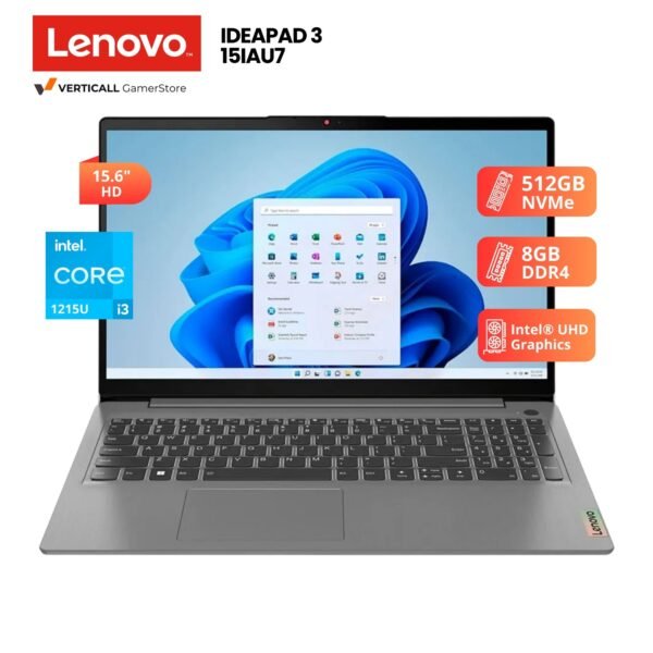 LAPTOP LENOVO IDEAPAD 3 15IAU7 CORE I3-1215U, 8GB DDR4, 512GB SSD, 15.6″ FHD