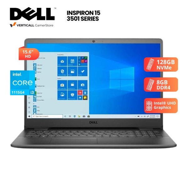 LAPTOP DELL INSPIRON 15 3501 CORE I3-1115G4, 8GB DDR4, 128GB SSD, 15.4" HD