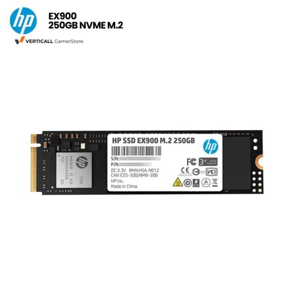 UNIDAD DE ESTADO SÓLIDO HP EX900, 250GB NVME M.2