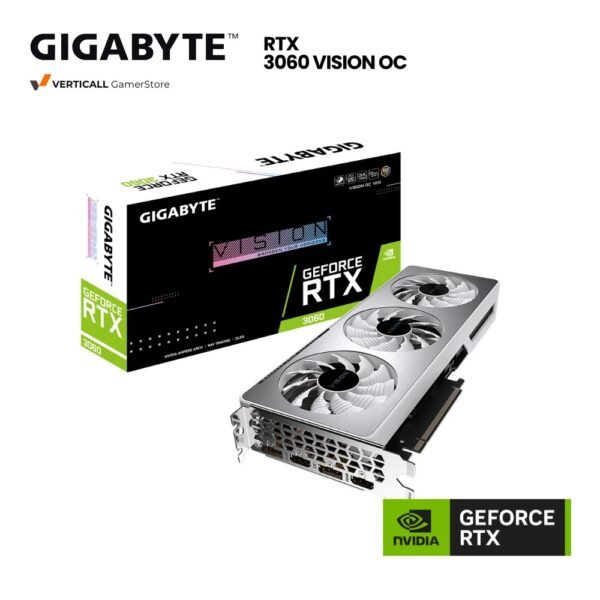 TARJETA DE VIDEO GIGABYTE GEFORCE RTX 3060 VISION OC, 12GB