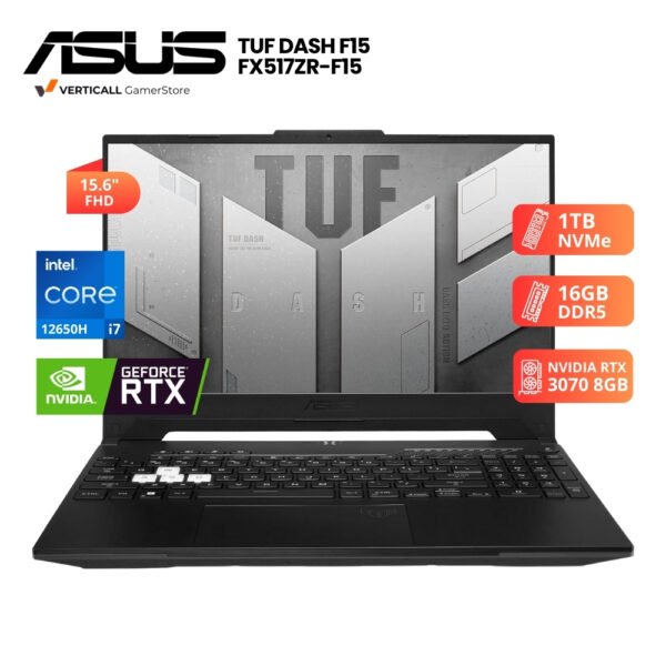 LAPTOP ASUS TUF F15 FX507ZC4-HN132 CORE I7-12700H, 16GB DDR4, 1TB SSD, RTX 3050 4GB, 15.6″ FHD 144HZ