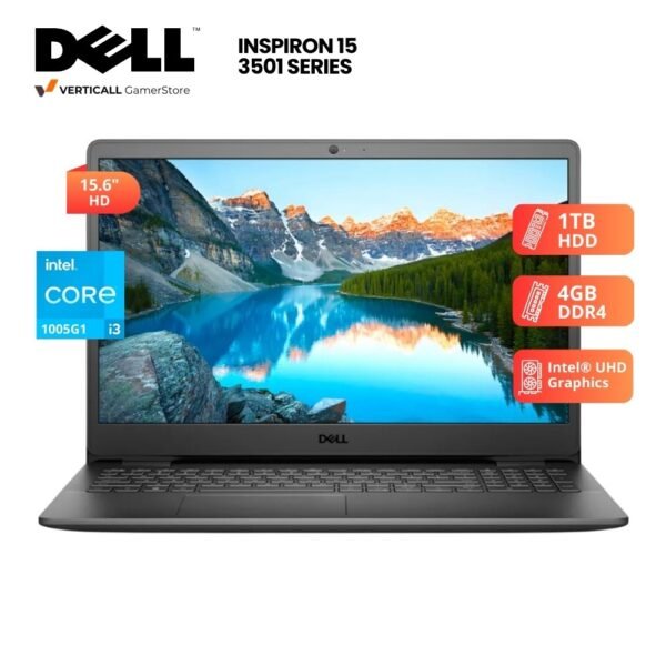 LAPTOP DELL INSPIRON 15 3501 CORE I3-1005G1, 4GB DDR4, 1TB HDD, 15.4" HD
