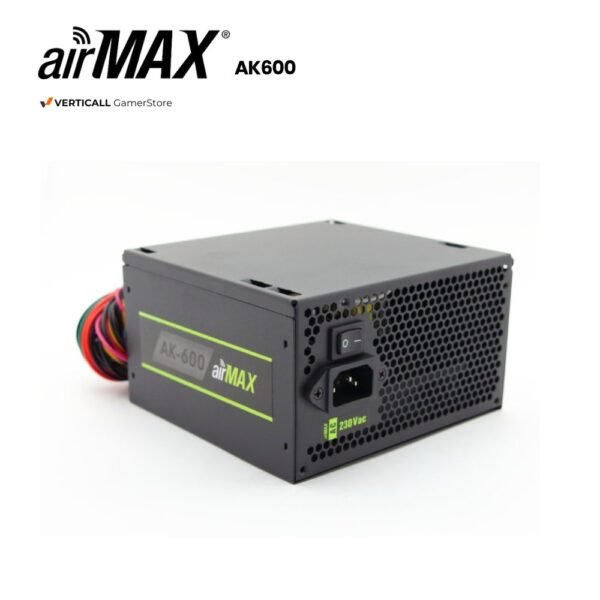 FUENTE DE PODER 600W AIRMAX AK-600, FUENTE REAL