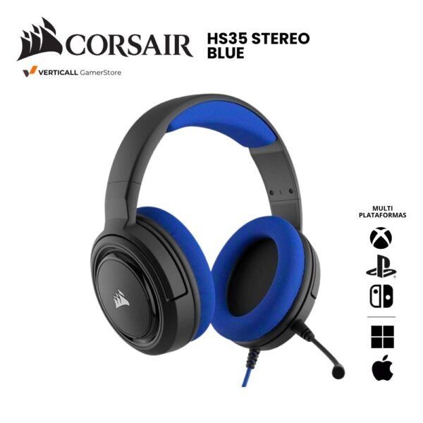 AURICULARES CORSAIR HS35 STEREO BLUE