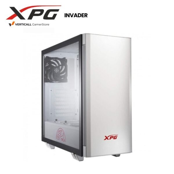 CASE XPG ADATA INVADER WHITE, S/N FUENTE, VIDRIO TEMPLADO