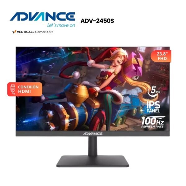 MONITOR 23.8" ADVANCE ADV-2450S, 100HZ, FHD, PANEL IPS