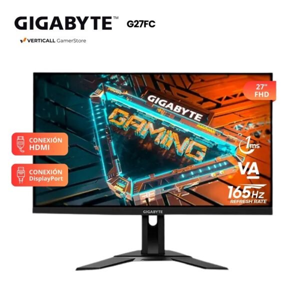 MONITOR 27" CURVO GIGABYTE G27FC, 165HZ, FHD, PANEL VA