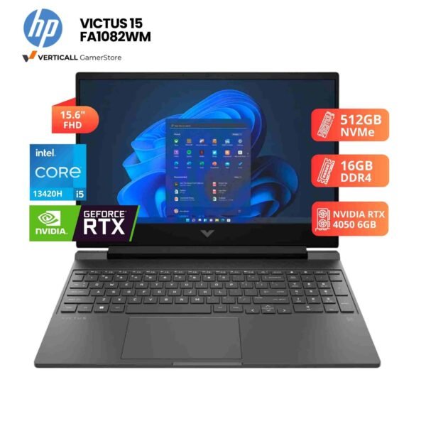 LAPTOP HP VICTUS 15-FA1082WM CORE I5-13420H, RTX 4050 6GB, 16GB DDR4, 512GB SSD, 15.6″ FHD 144HZ