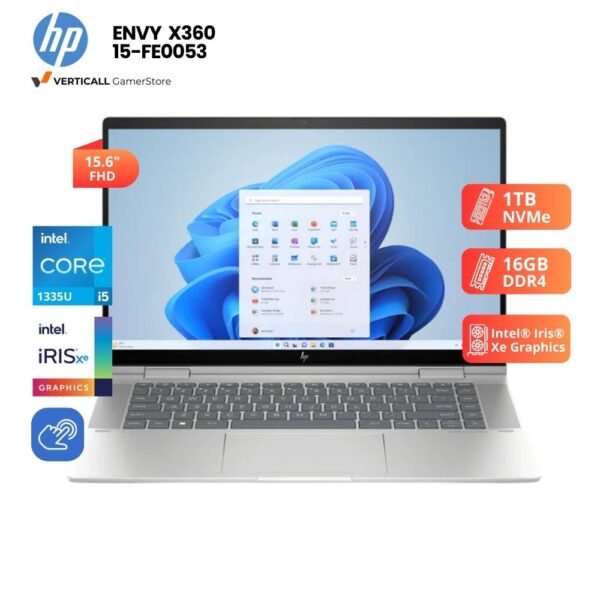 LAPTOP HP ENVY X360 15-FE0008CA CORE I5-1335U, 16GB DDR5, 1TB SSD, 15.6″ FHD