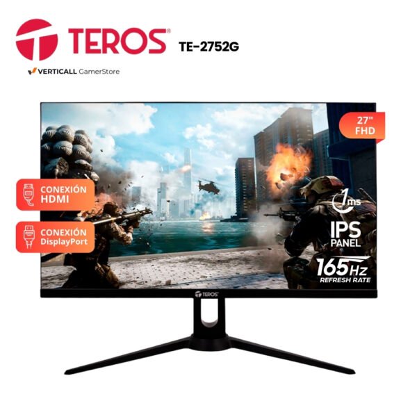 MONITOR 27" TEROS TE-2752G, 165HZ, FHD, PANEL IPS