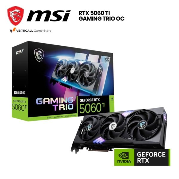 TARJETA DE VIDEO MSI GAMING TRIO OC RTX 5060TI, 8GB GDDR7
