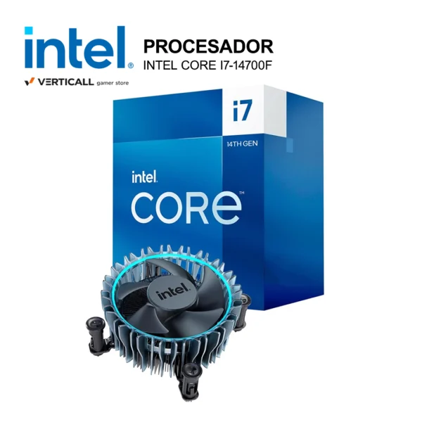 PROCESADOR INTEL CORE I7-14700F LGA1700, 20 NÚCLEOS (8P+12E), 28 HILOS, HASTA 5.4GHz, CACHE 61MB
