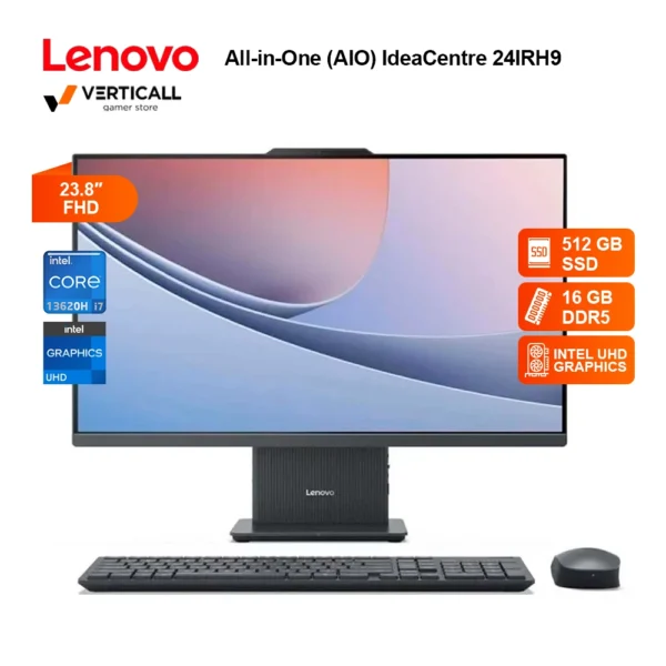 All-in-One Lenovo IdeaCentre AIO 24IRH9, 23.8" FHD IPS, Core i7-13620H hasta 4.9G, 16GB DDR5, 512 GB SSD, Intel UHD Graphics