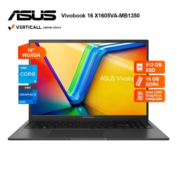 LAPTOP Asus Vivobook 16 X1605VA-MB1350, Intel Core i5 -13420H, 16GB DDR4, 512GB SSD, 16″ IPS, WUXGA