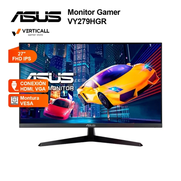 MONITOR GAMER ASUS VY279HGR 27", FHD, PANEL IPS, 120Hz, 1ms, Adaptive Sync