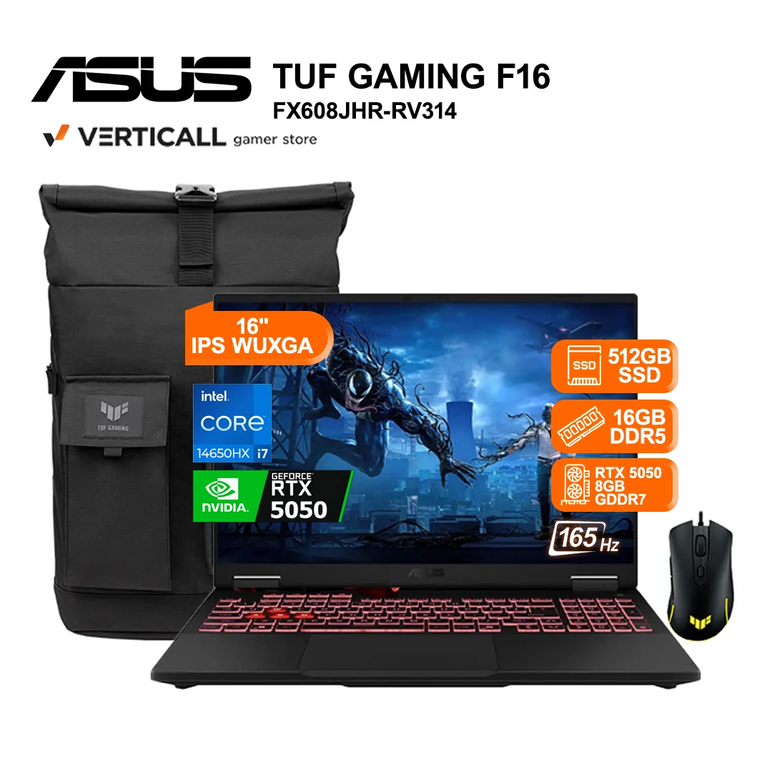 ASUS TUF Gaming FX608JHR-RV314 PORTADA CON MOCHILA Y MOUSE
