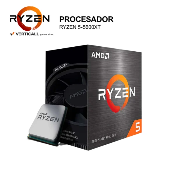 PROCESADOR AMD RYZEN 5 5600XT AM4, 6 NÚCLEOS, 12 HILOS, HASTA 4.6GHz, CACHE 35MB